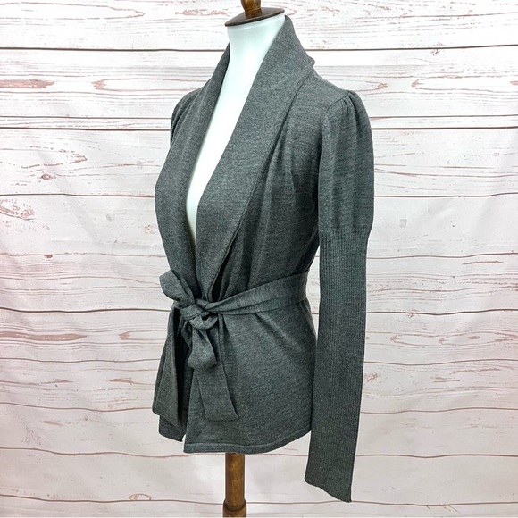 Vintage Y2K Kitchen Orange Mudshark Streetwear Puff Sleeve Wool Wrap Cardigan - Picture 1 of 9
